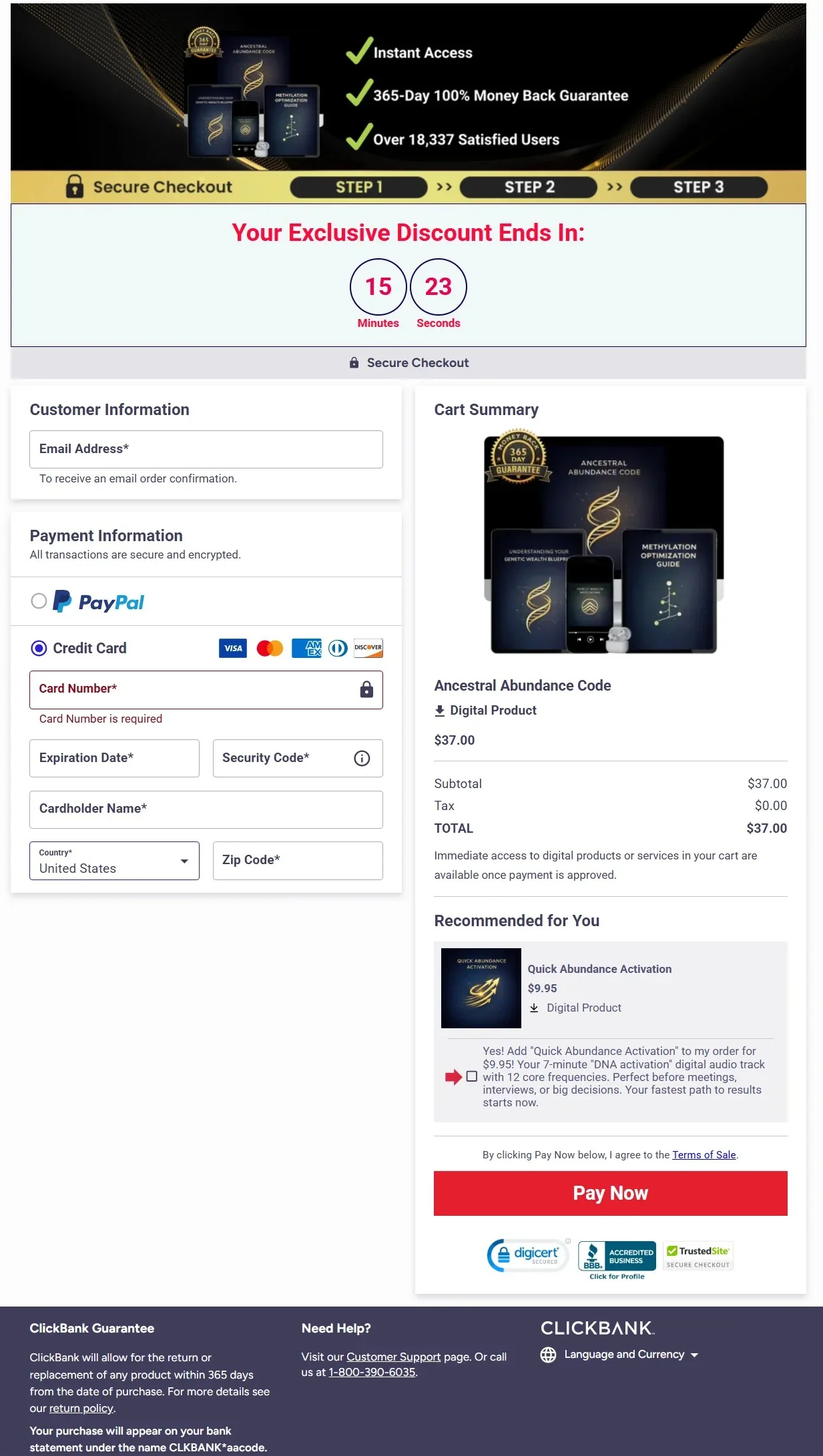 Ancestral Abundance Code Checkout